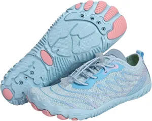 2025 Water Shoes Mens Womens Wide Toe Barefoot Shoes Breathable & Non-Slip Athletic Footwear Beach Swim Quick-Dry Aqua Socks Pool Shoes for Hiking Diving Walking
