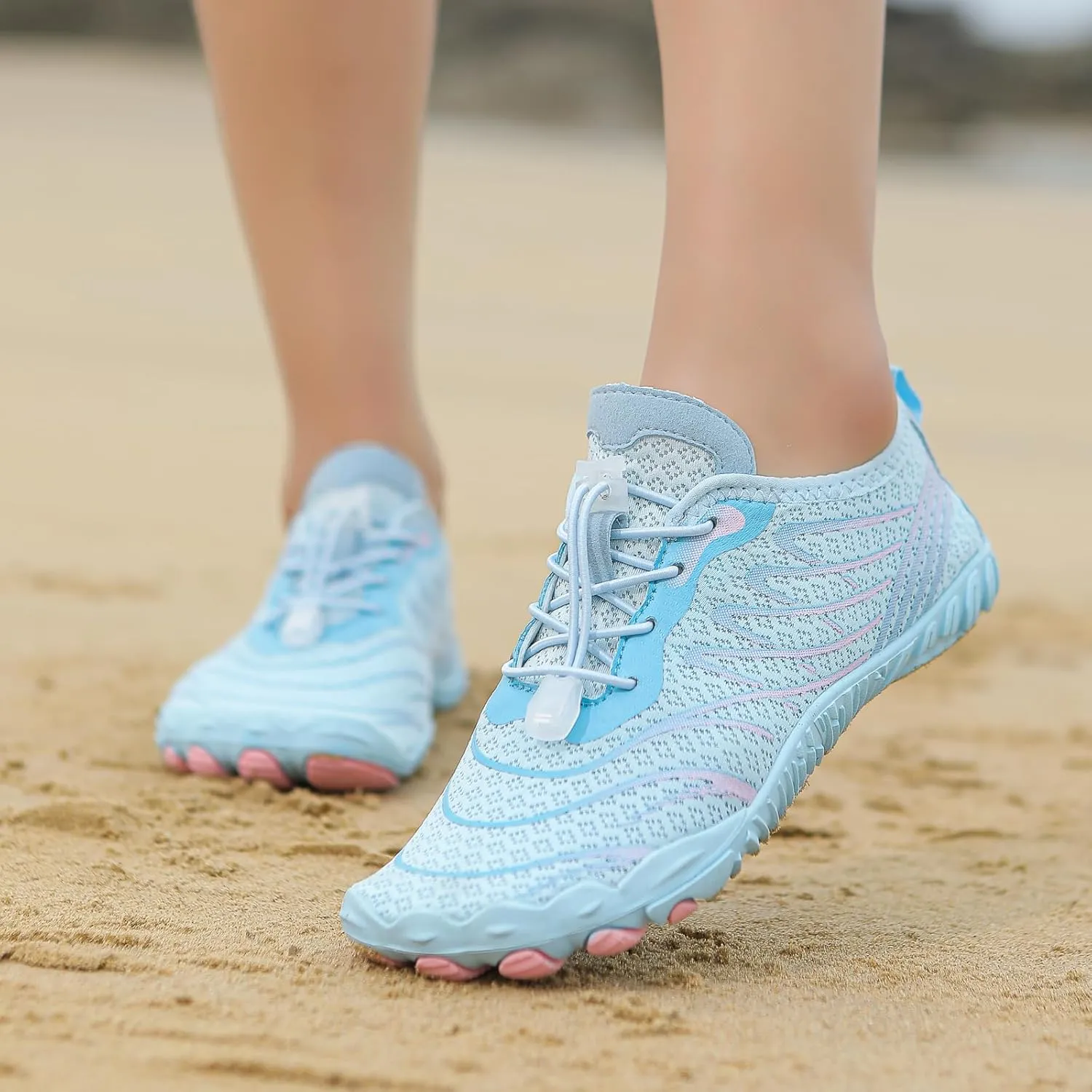 2025 Water Shoes Mens Womens Wide Toe Barefoot Shoes Breathable & Non-Slip Athletic Footwear Beach Swim Quick-Dry Aqua Socks Pool Shoes for Hiking Diving Walking