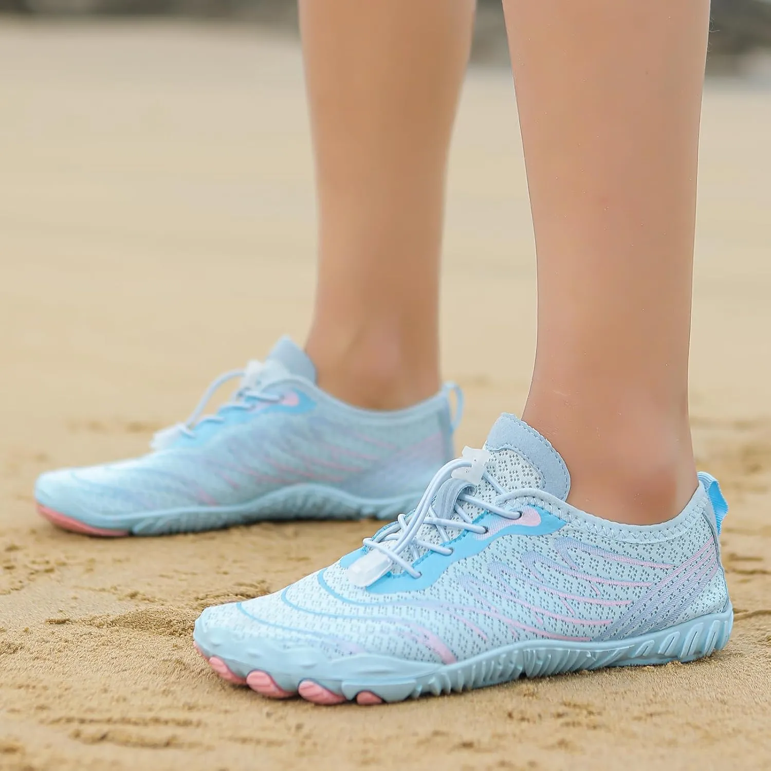 2025 Water Shoes Mens Womens Wide Toe Barefoot Shoes Breathable & Non-Slip Athletic Footwear Beach Swim Quick-Dry Aqua Socks Pool Shoes for Hiking Diving Walking