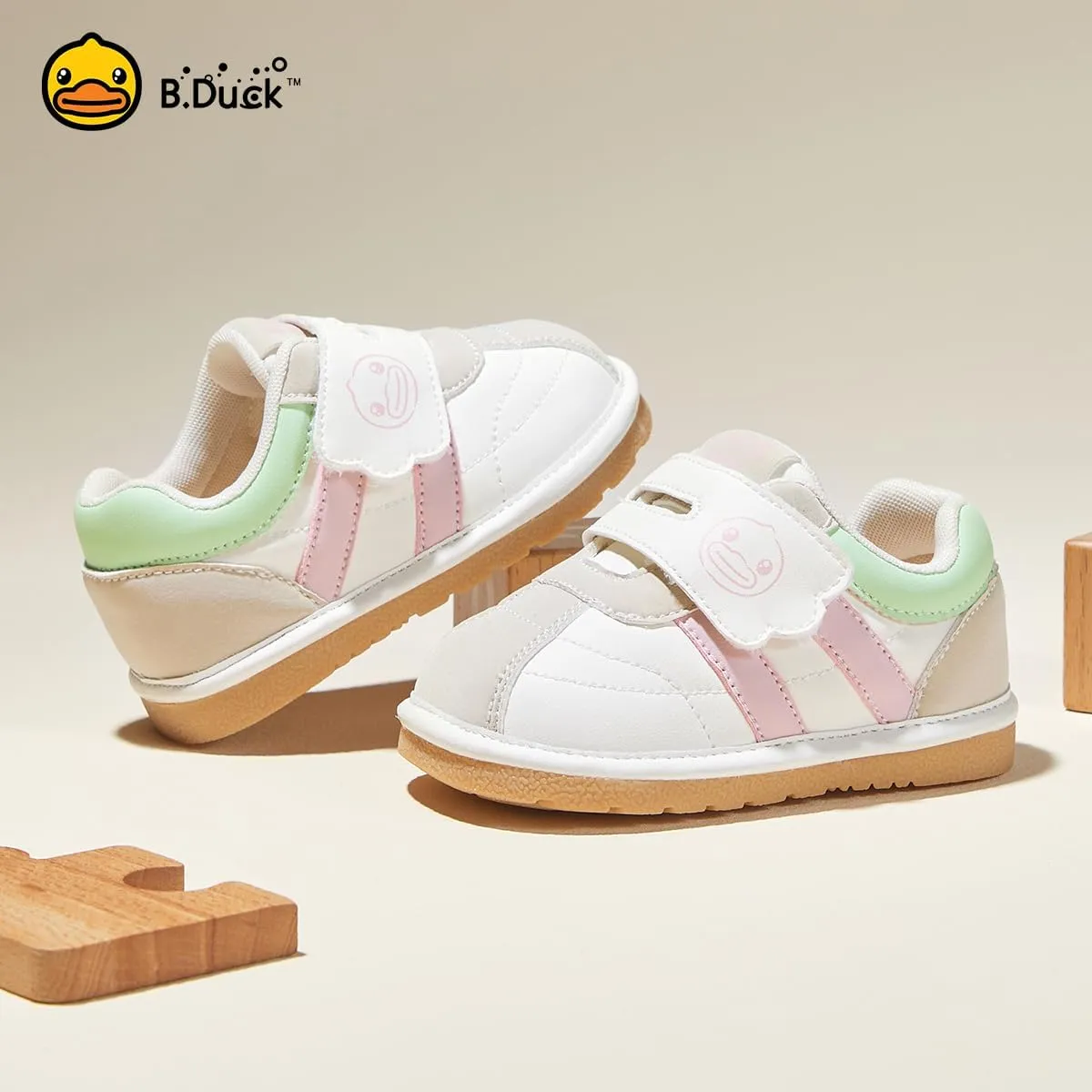 B.Duck Squeaky Shoes [Toddler 4-Toddler 7] Toddler Shoes for Girl and Boy Kids Shoe First Walker Soft-Bottom Toddler Shoes Toddler Sneakers