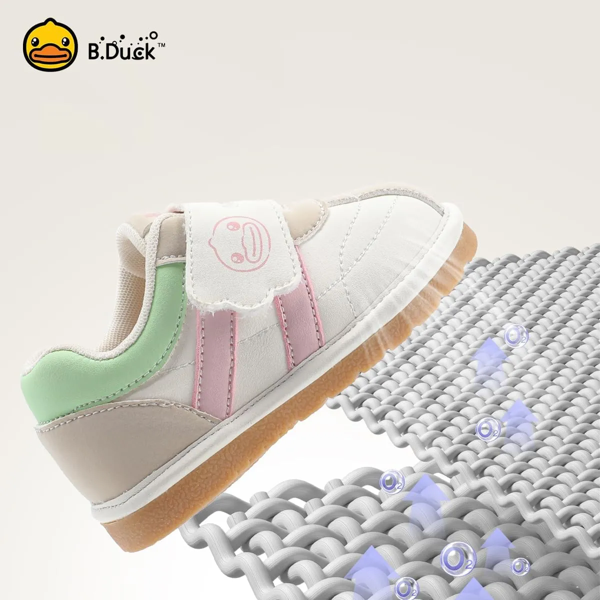 B.Duck Squeaky Shoes [Toddler 4-Toddler 7] Toddler Shoes for Girl and Boy Kids Shoe First Walker Soft-Bottom Toddler Shoes Toddler Sneakers