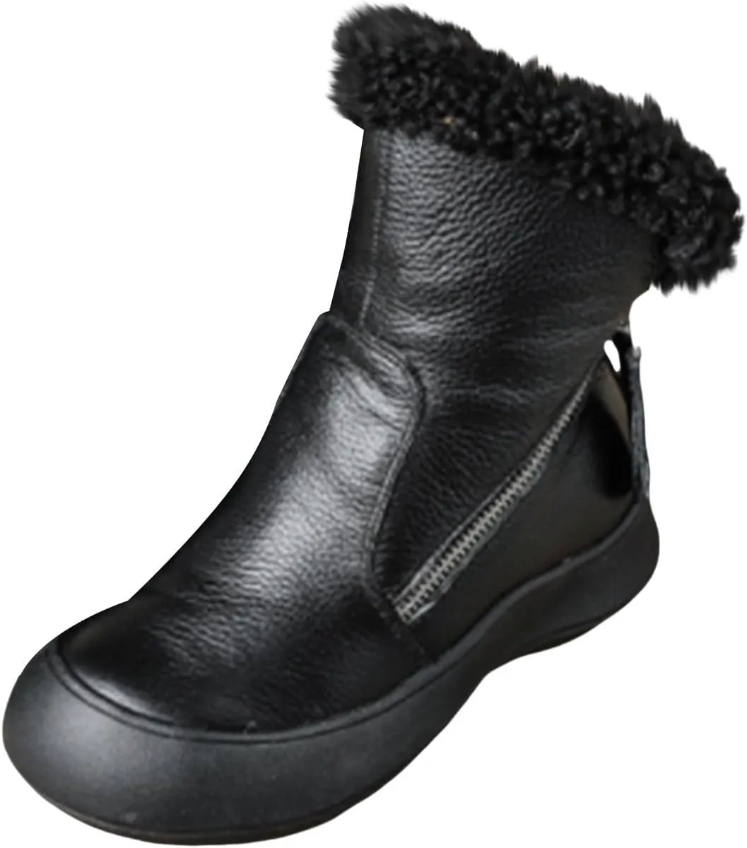 Botas De Invierno Para Mujer Elegantes Con Tacon Botas Invierno Para Mujer White Snow Boots for Women Fuzzy Boots Womens Snow Shoes Waterproof of Today