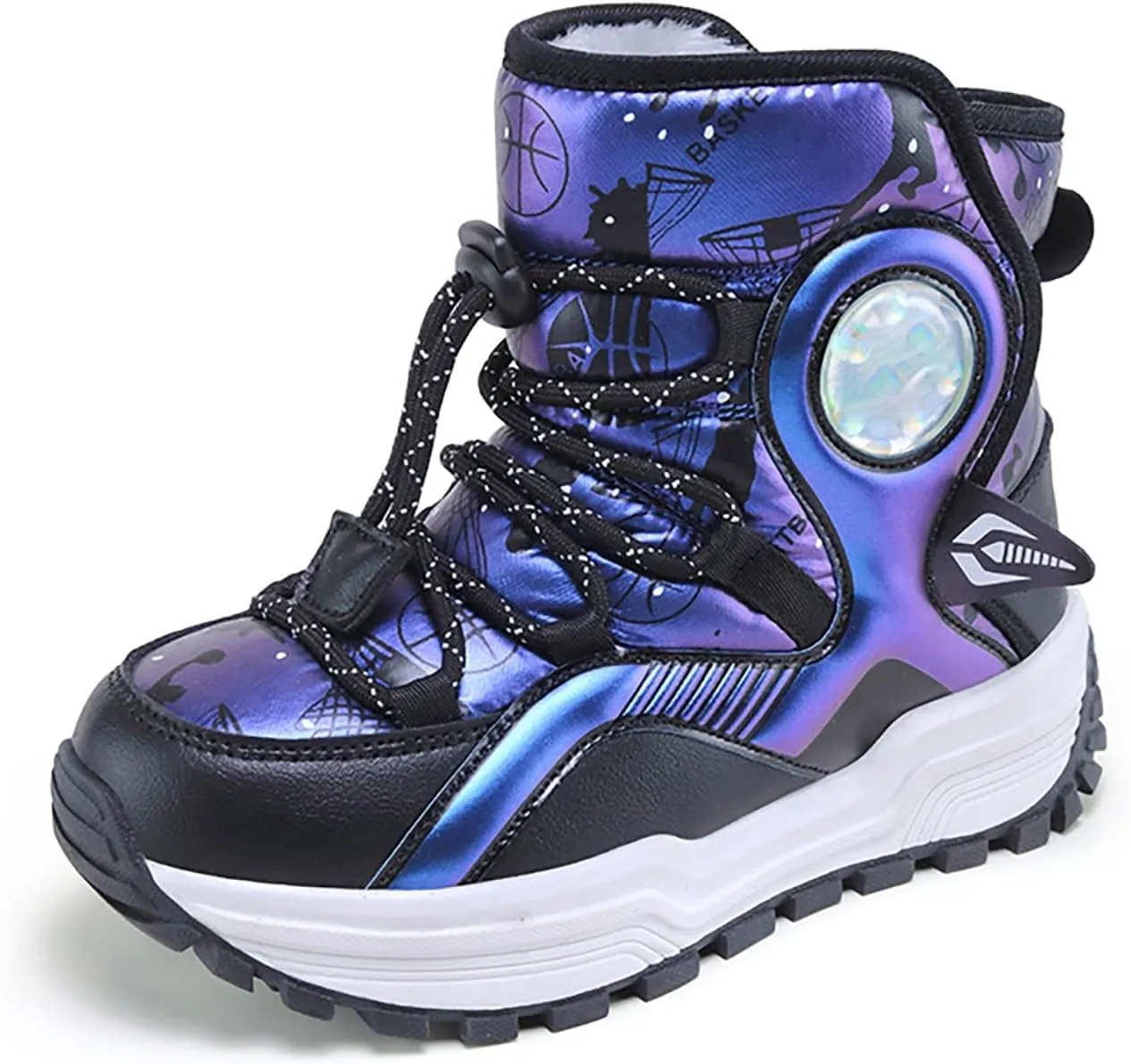 Boys Snow Boots Winter aterproof Slip esistant Thicken Bottom Cold Weather Warm Snow Shoes for Little/Big Kid
