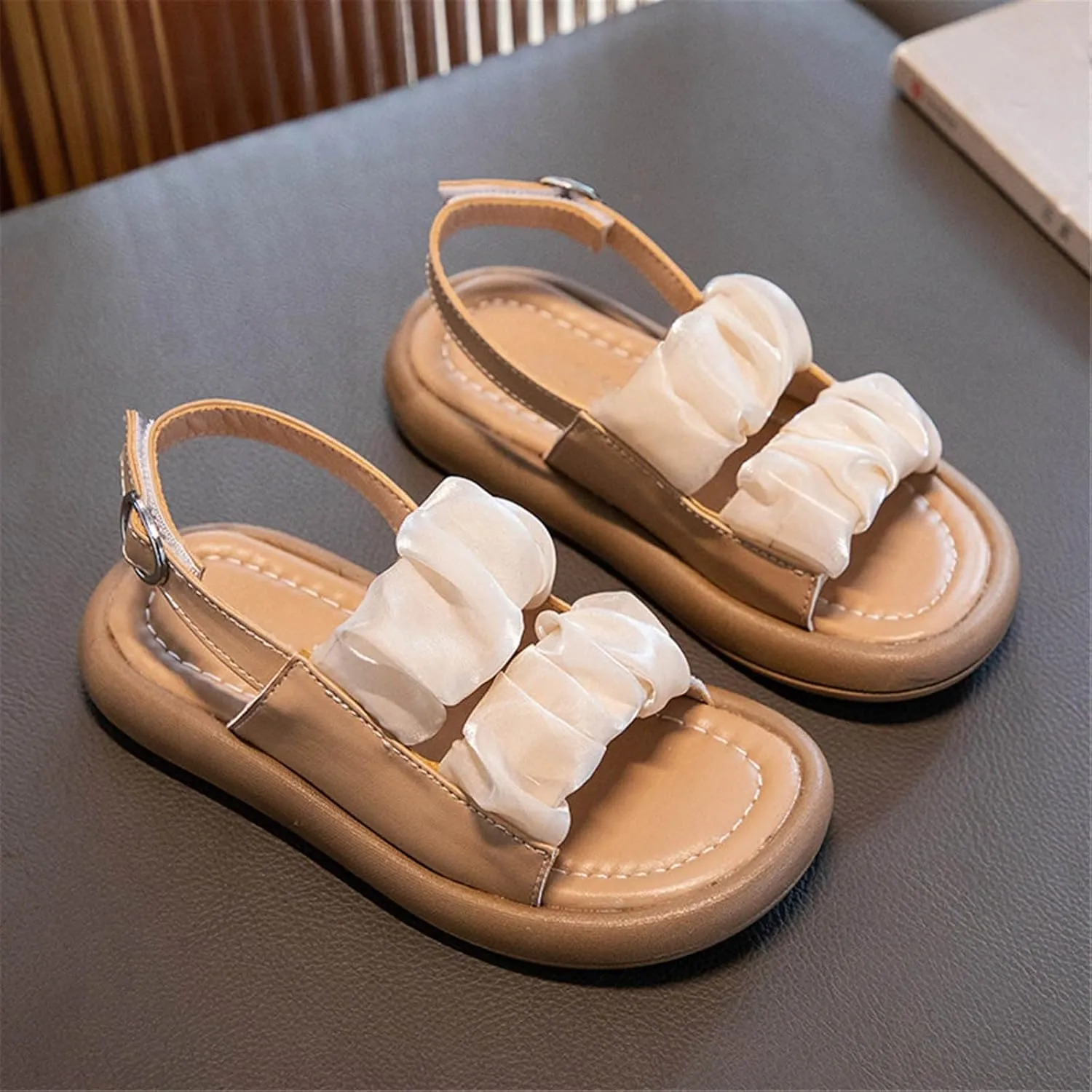 Children's Girls Sandals Summer Mesh Open Toe Shoes with Dresses Daily Wear Slippers Toddler Girl Slipper for Kids