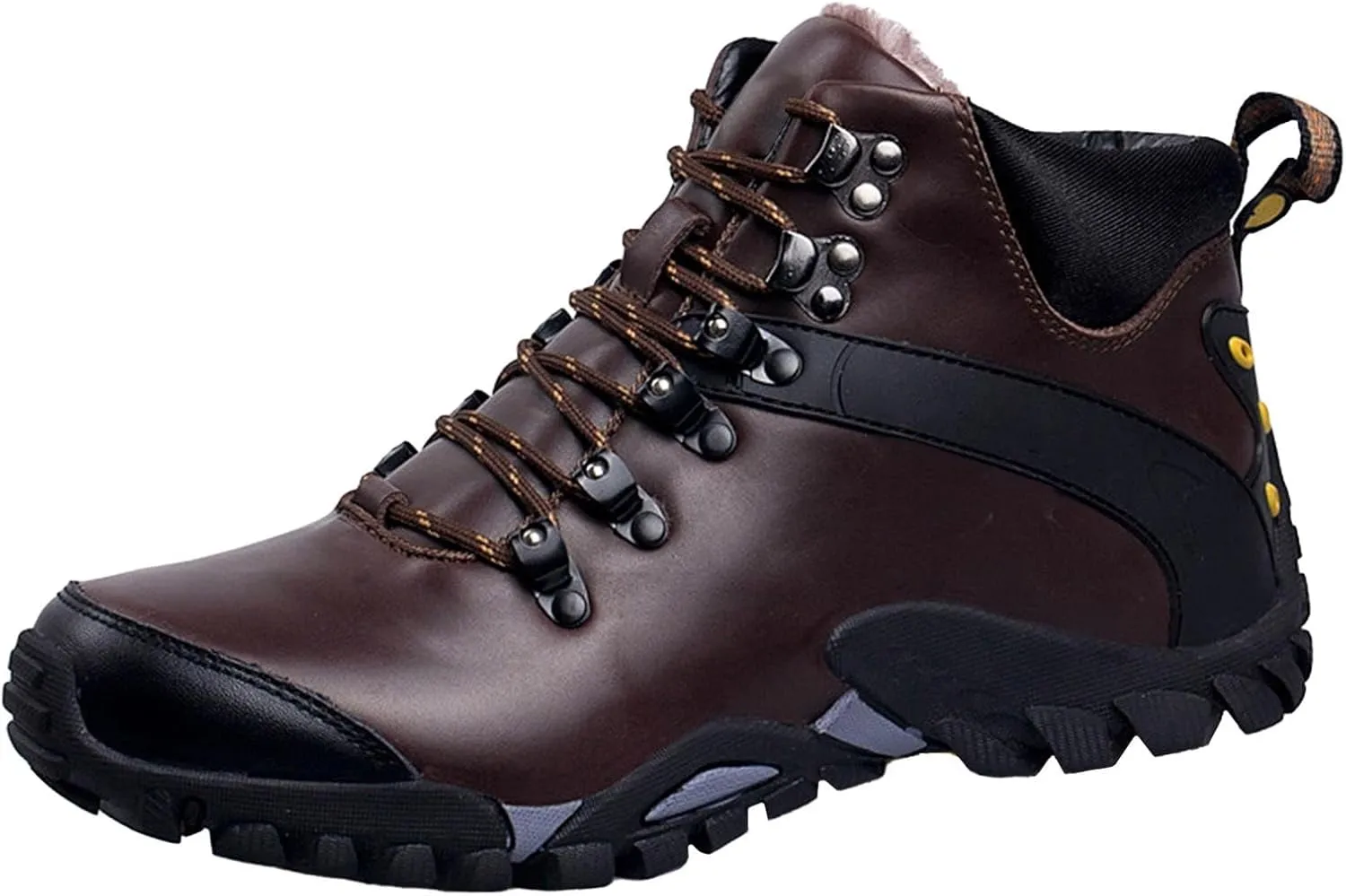 Chunky Heel Winter Boots for Women Women's Snow Boots Size 7 W Slip On Winter Shoes for Women Womens Ankle Boots Fur Lined Mid Calf Winter Boots Women Prime of Day Deals Today 2024