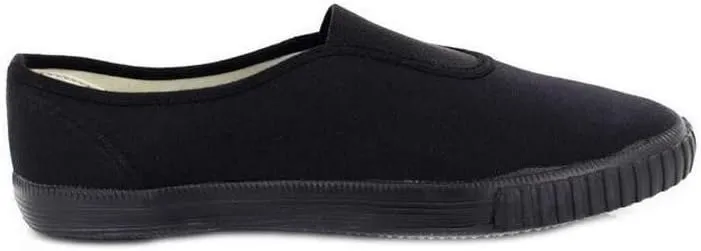 Dek Kids Unisex Junior Gusset Black Canvas Plimsolls
