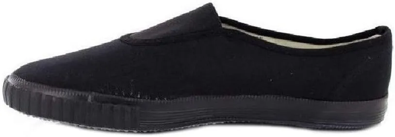 Dek Kids Unisex Junior Gusset Black Canvas Plimsolls