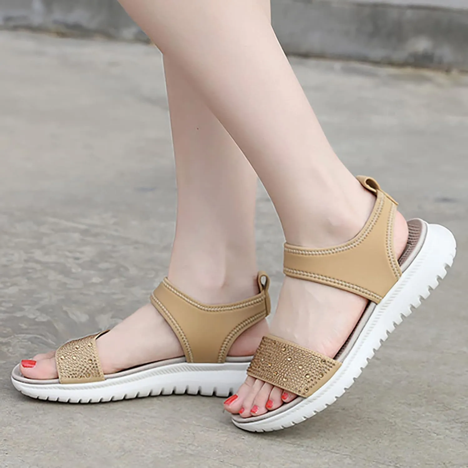 Dress Sandals for Women 2025 Athletic Sport Sandals Lightweight Slip on Walking Shoes