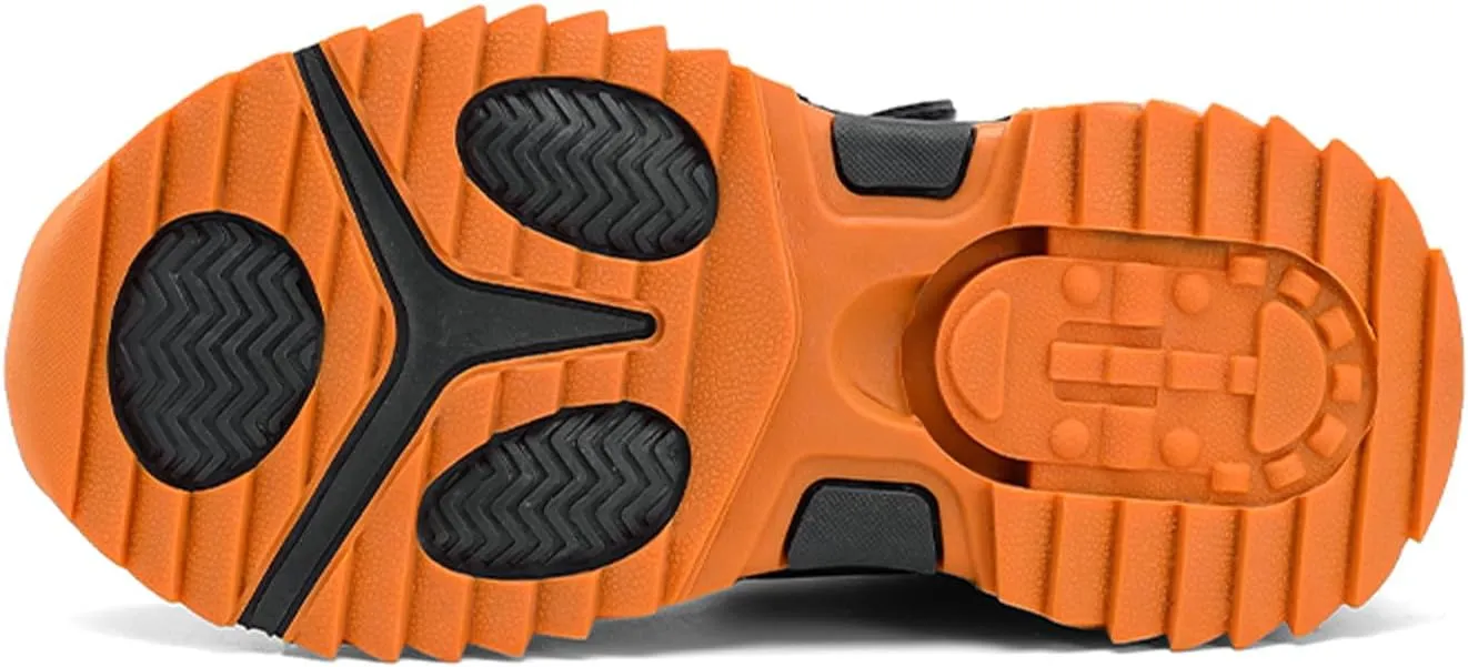 FLIOZY Boys Hiking Boots, Waterproof Slip-Resistant Outdoor Shoes, Breathable and Wear-Resistant Kids Trail Sneakers with Anti-Bump Toe for Little/Big Kids