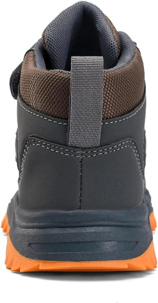 FLIOZY Boys Hiking Boots, Waterproof Slip-Resistant Outdoor Shoes, Breathable and Wear-Resistant Kids Trail Sneakers with Anti-Bump Toe for Little/Big Kids