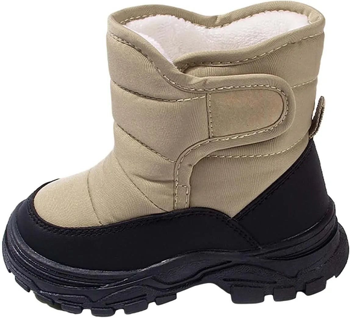 Fuzzy Chunky Sole Booties For Toddler Kids Open Toe Ankle Warm Shoes Winter Outdoor Non Slip Boots Chunky Thick Comfy