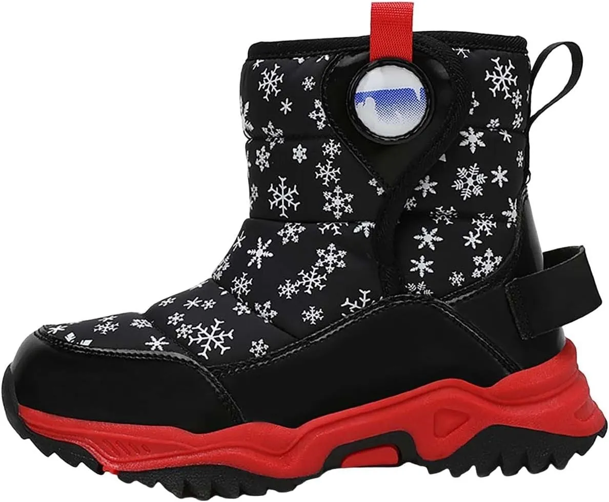 Girls Boys Snow Boots Outdoor Warm Comfortable Non Slip Mid Calf Padded Small Big Kids Winter Girls Cute Winter Boots