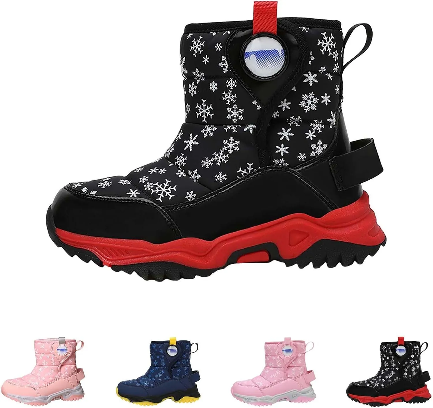 Girls Boys Snow Boots Outdoor Warm Comfortable Non Slip Mid Calf Padded Small Big Kids Winter Girls Cute Winter Boots