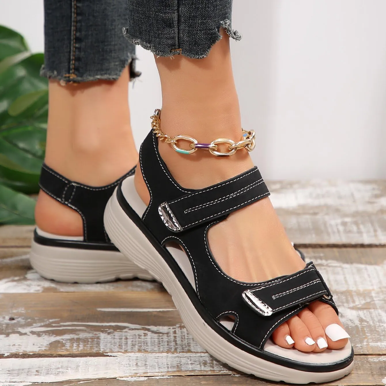 Hiking Sandals for Women 2025,Women's Hiking Sandals with Arch Support,Orthotic Water Shoes with Arch Support for Women,Comfortable Athletic Quick-Drying Walking Water Sandals