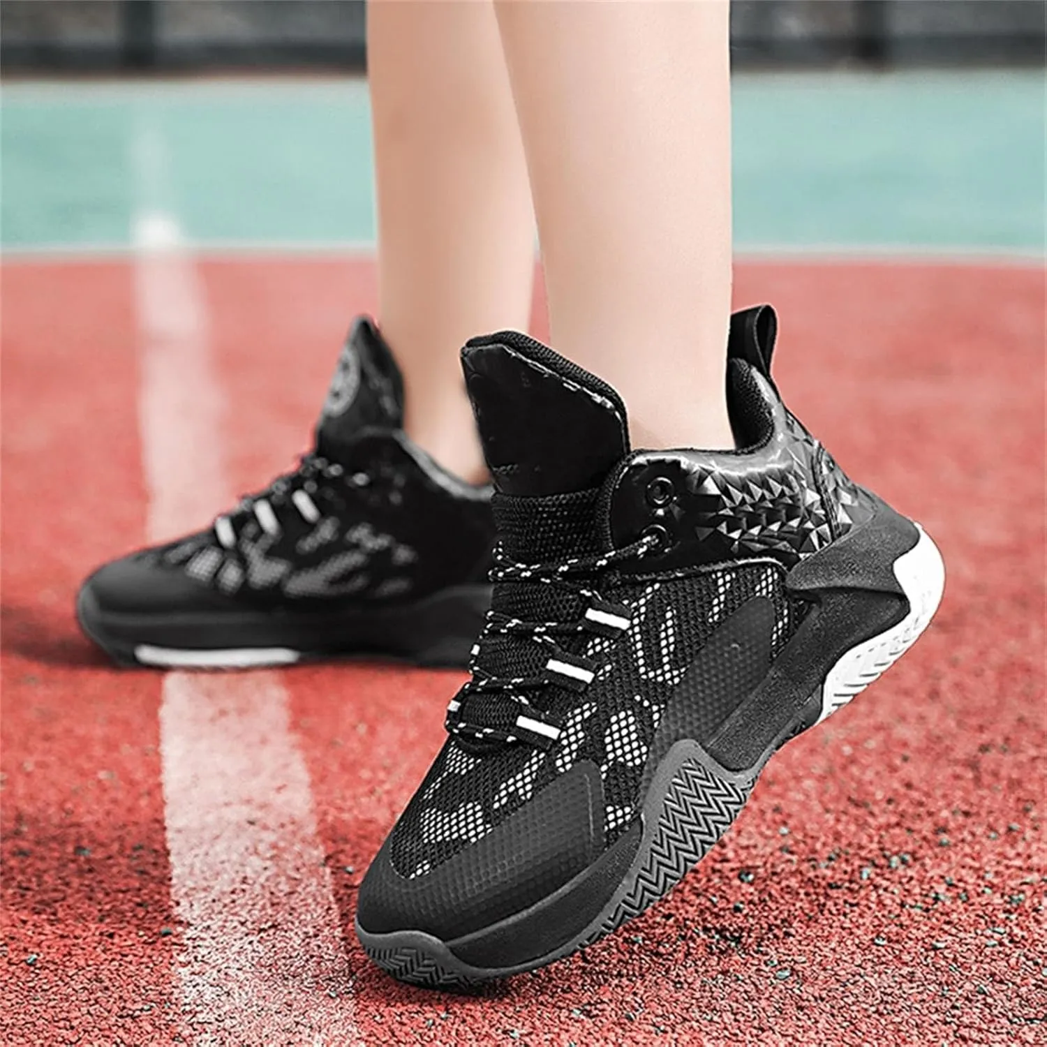 Kid's Basketball Shoes Boys Sneakers Girls Trainers Comfort High Top Basketball Shoes for Boys(Little Toddler Extra
