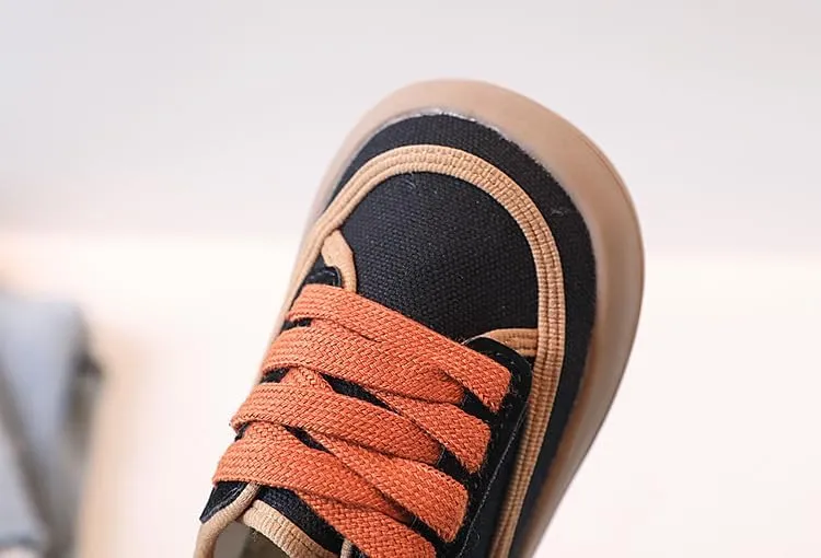 Kids Canvas Shoes Boys Girls Casual Sneakers Toddler Little Kids Footwear Non-Slip Sole Shoes Lightweigh Walking Shoes