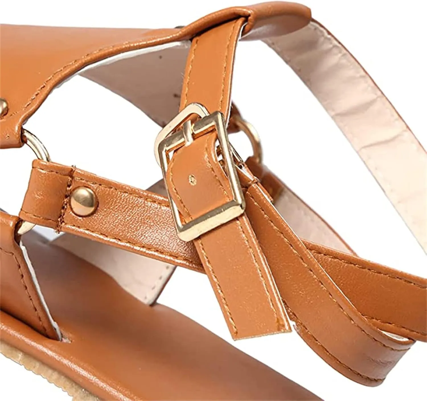 Ladmiple Sandals for Women Dressy,Womens Summer Fashion Flip Flops Gladiator Strappy Sandal Roman Casual Beach Flat Shoe