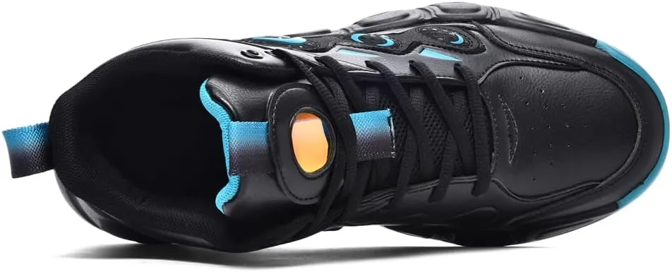 Men's High-Top Basketball Shoes,Artificial Leather Sneakers,Plus Sizes