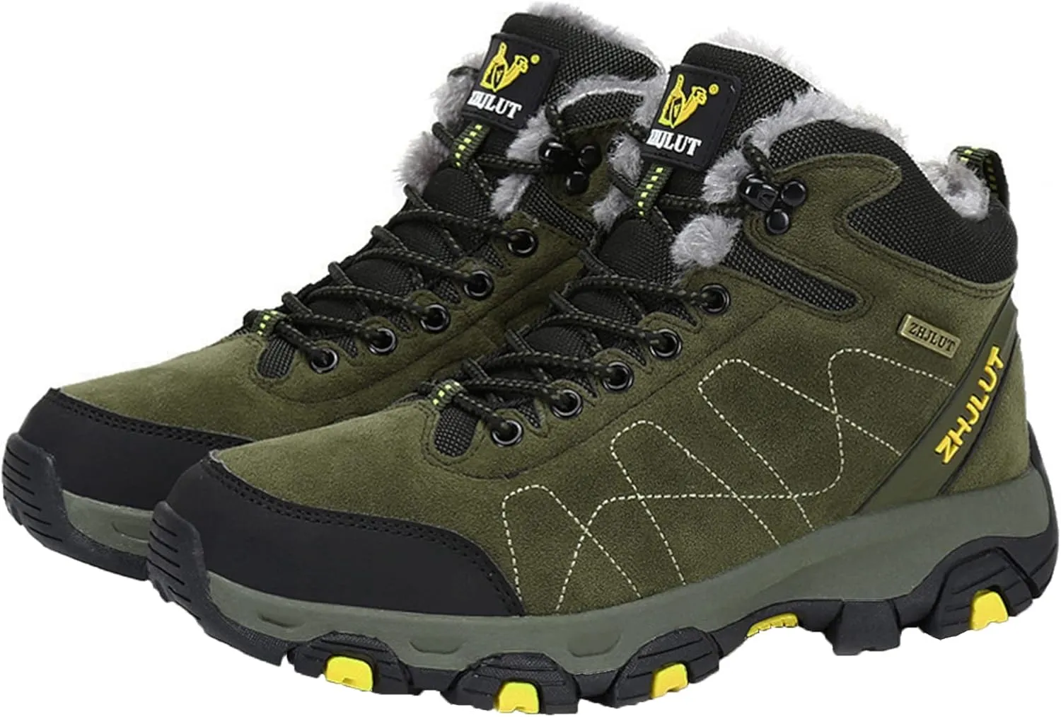 Mens Hiking Ankle Boots Waterproof Winter Warm Boots Breathable Lightweight Outdoor Casual