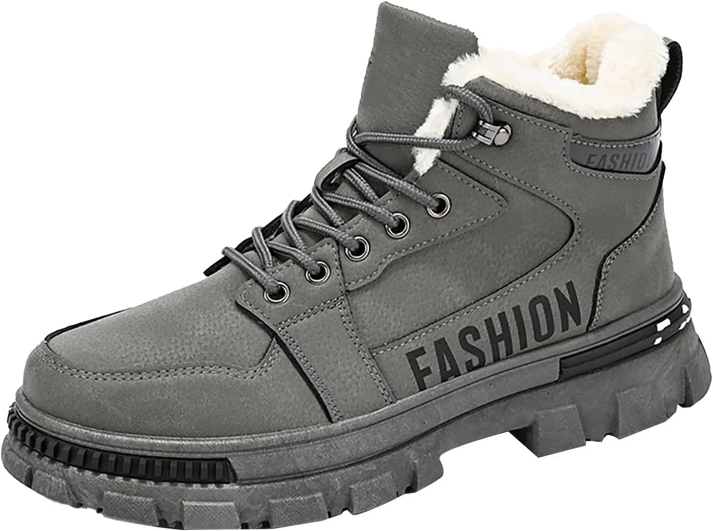 Mens Lightweight Hiking Shoes Shoes Cotton Short Shoes Snow Boots Non-Slip Plush Lined Winter Walking Shoes