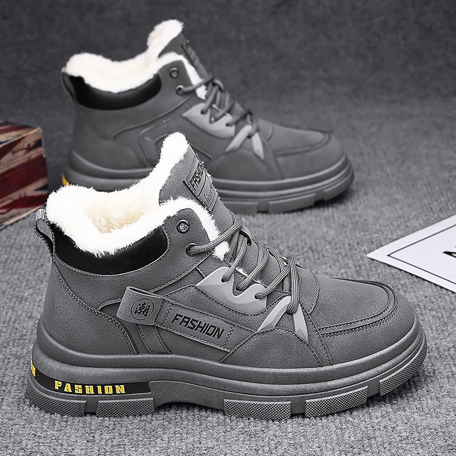 Mens Snow Boots Cotton Short Shoes Snow Boots Boots for Men for Snow Hiking Boots Women aterproof