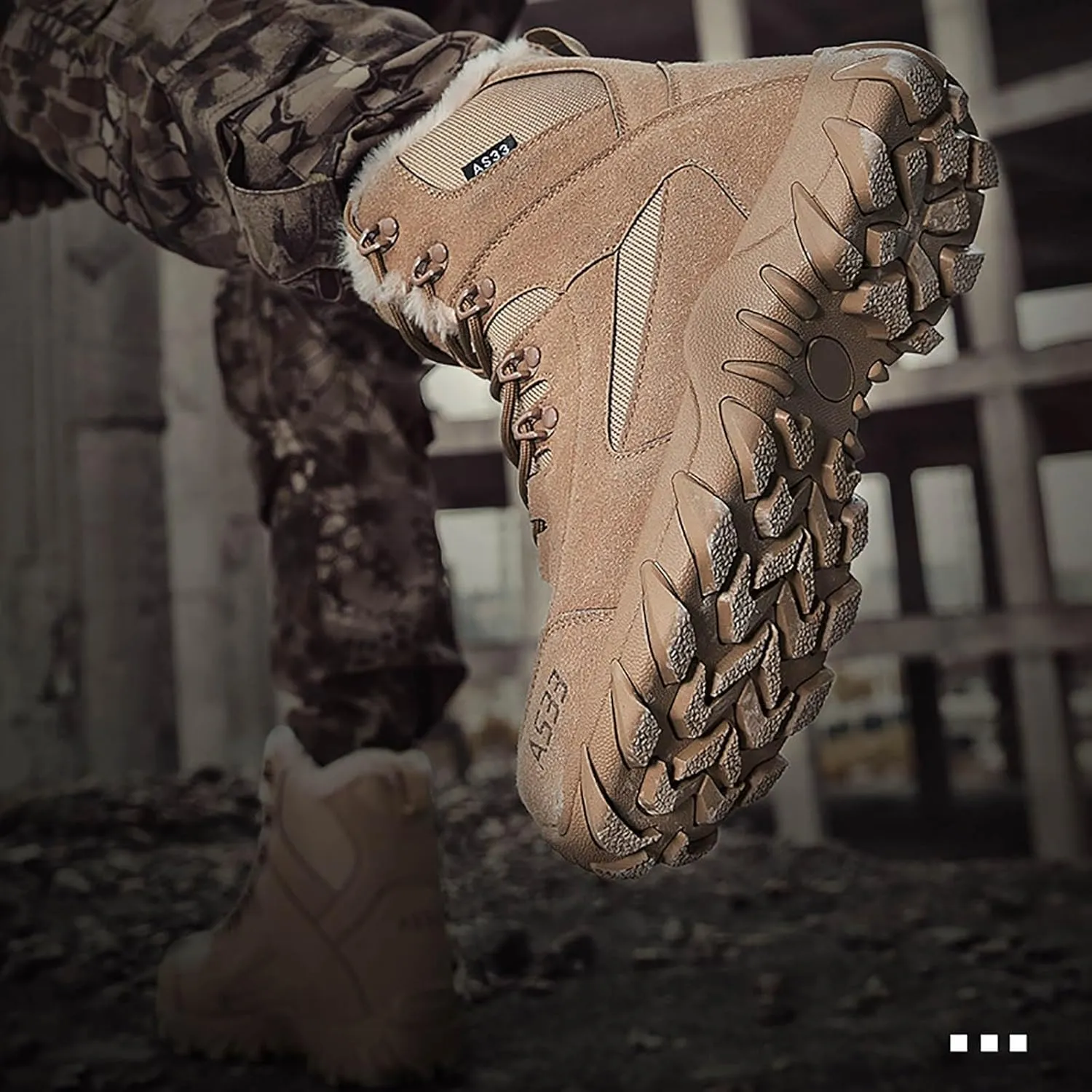 Mens Snow Boots Mid Calf Waterproof Warm Furry Lined Winter Boots Lace Up Non-Slip Ankle Boots Slip on Athletic Lightweight Hiking Shoes