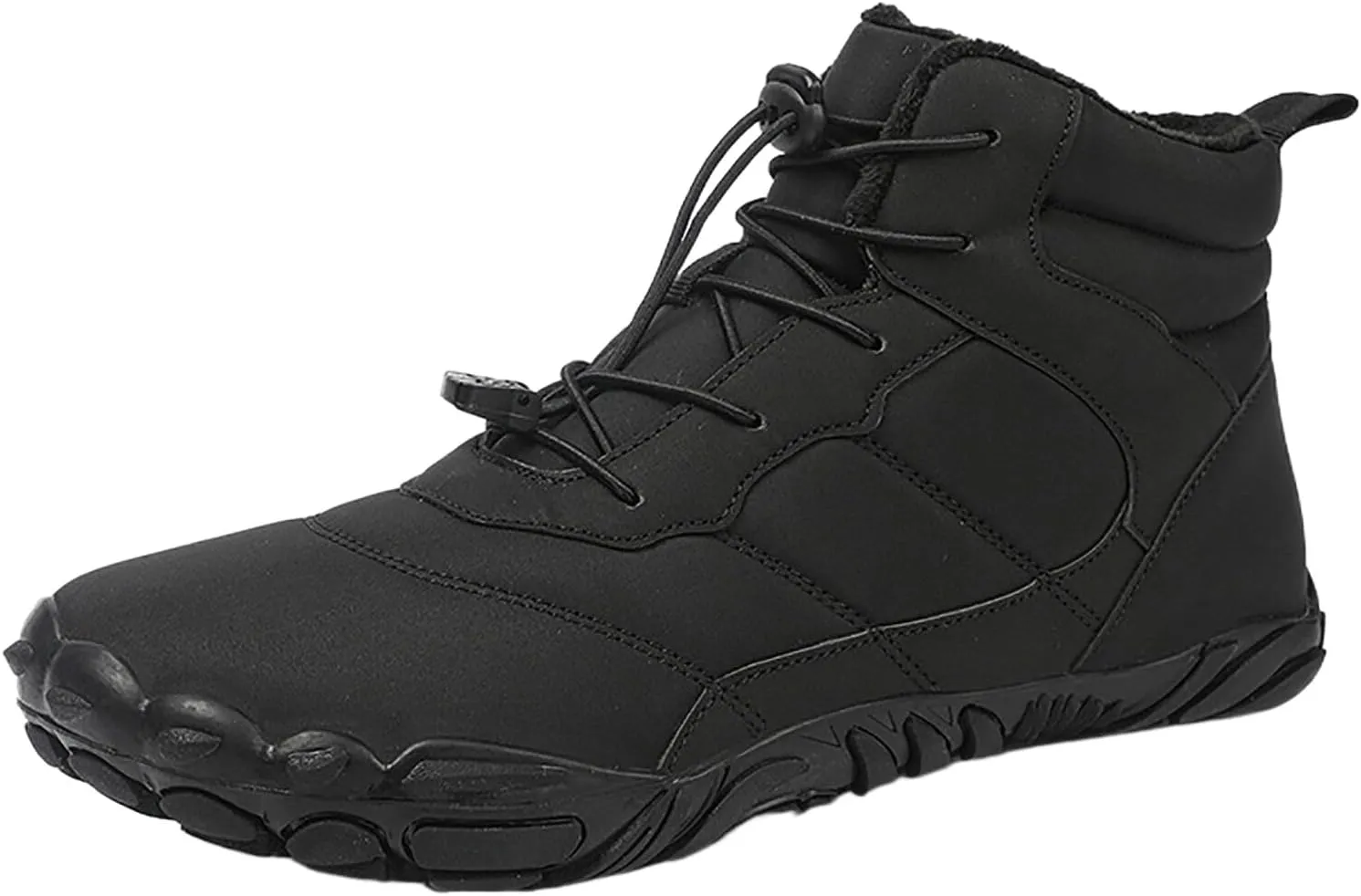 Men's Snow Boots Waterproof Furry Lined Warm Winter Boots Lace Up Cold Weather Anti-Slip Ankle Boots Comfortable Slip on Hiking Walking Shoes Sneakers