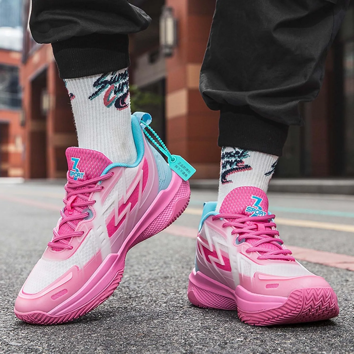 Middle School and Youth Basketball Shoes, Unisex Fashion Sports Basketball Shoes, Breathable Outdoor Cushioning Sports Shoes