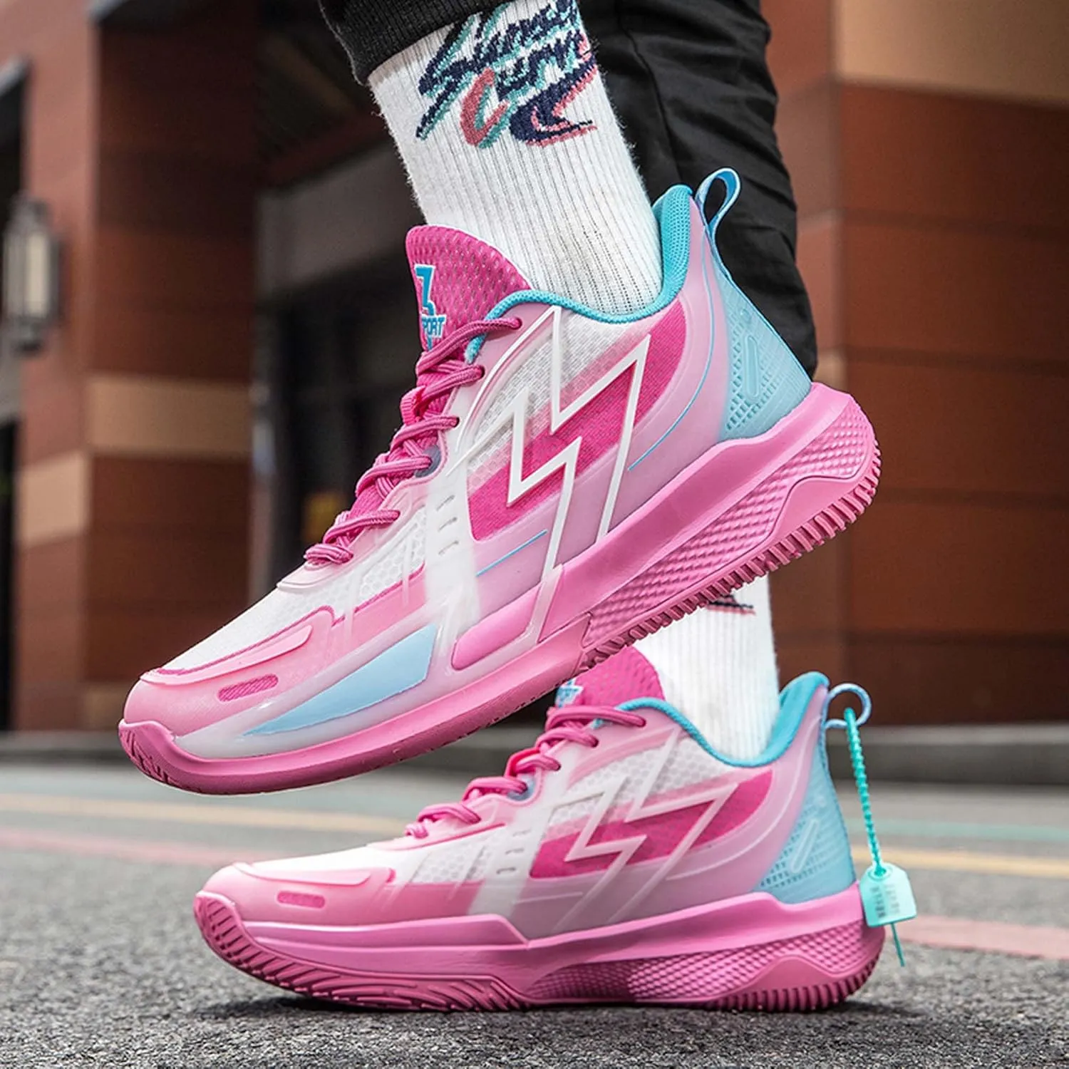 Middle School and Youth Basketball Shoes, Unisex Fashion Sports Basketball Shoes, Breathable Outdoor Cushioning Sports Shoes