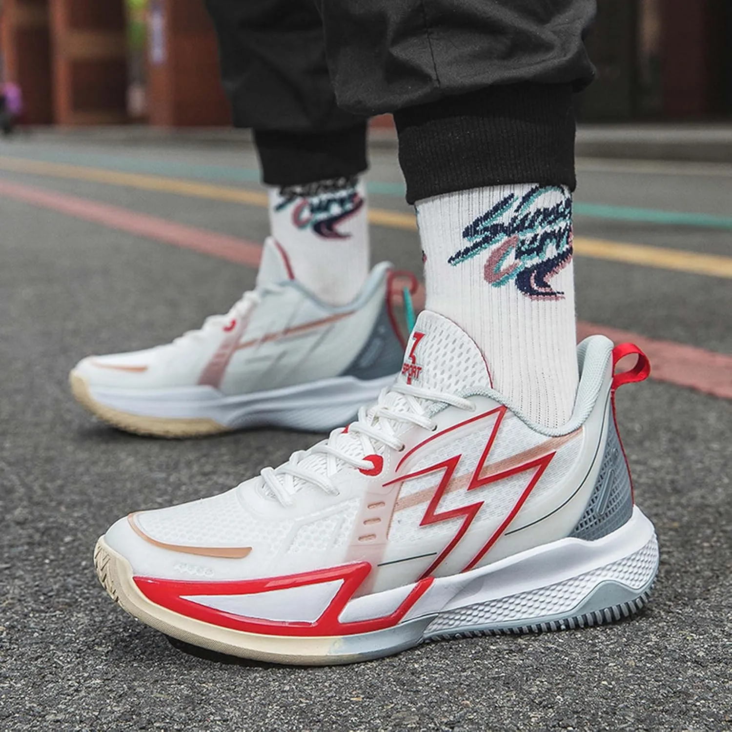 Middle School and Youth Basketball Shoes, Unisex Fashion Sports Basketball Shoes, Breathable Outdoor Cushioning Sports Shoes