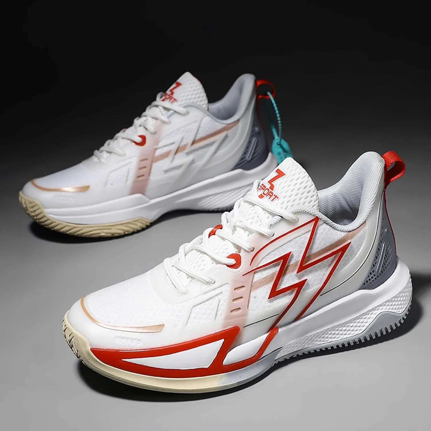 Middle School and Youth Basketball Shoes, Unisex Fashion Sports Basketball Shoes, Breathable Outdoor Cushioning Sports Shoes