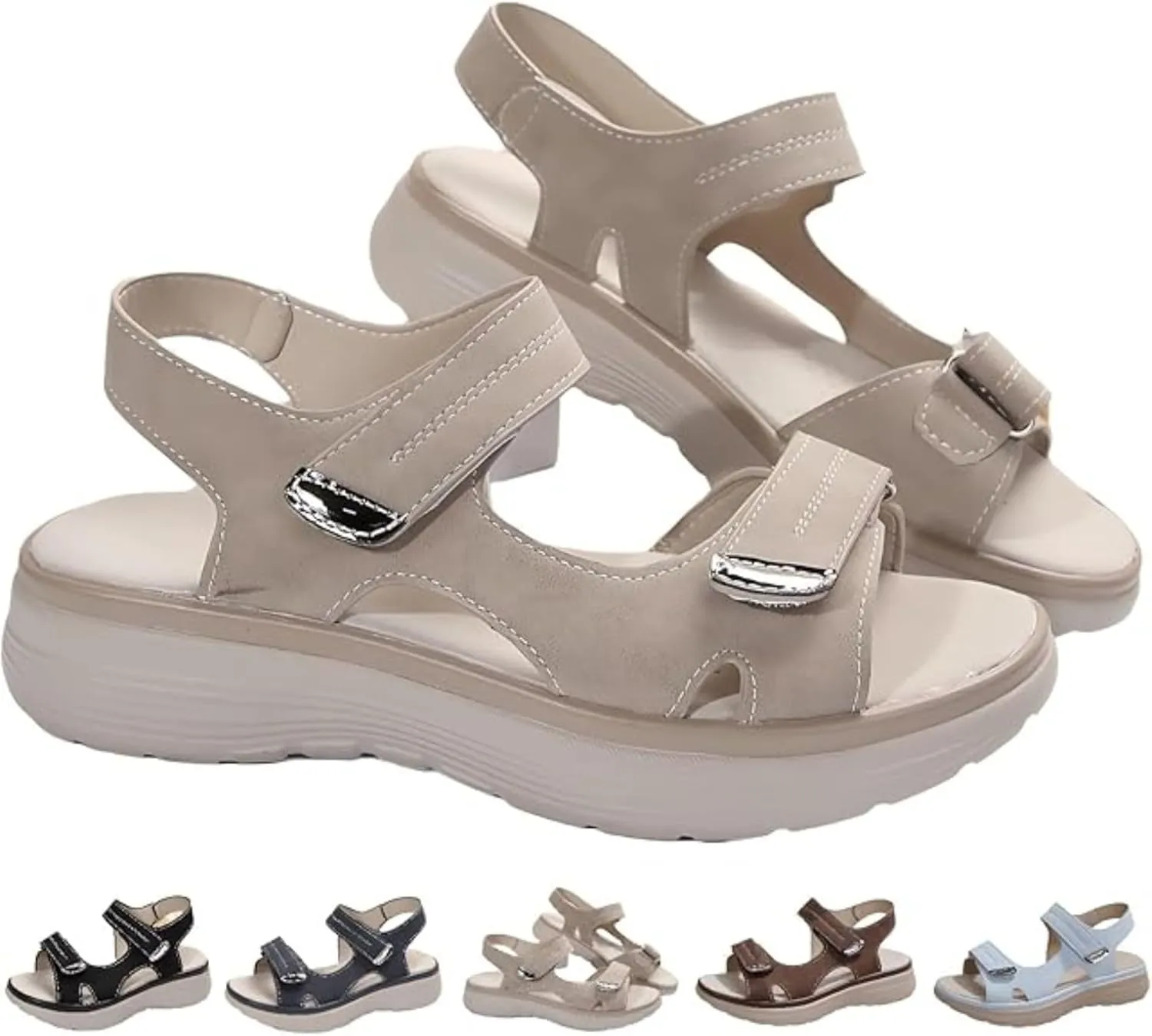 Orthopedic Sandals for Women 2025 Comfortable Walking Sandal Arch Support Wide Width Dressy Travel Summer Sandal Dressy Back Strap Sport Shoes