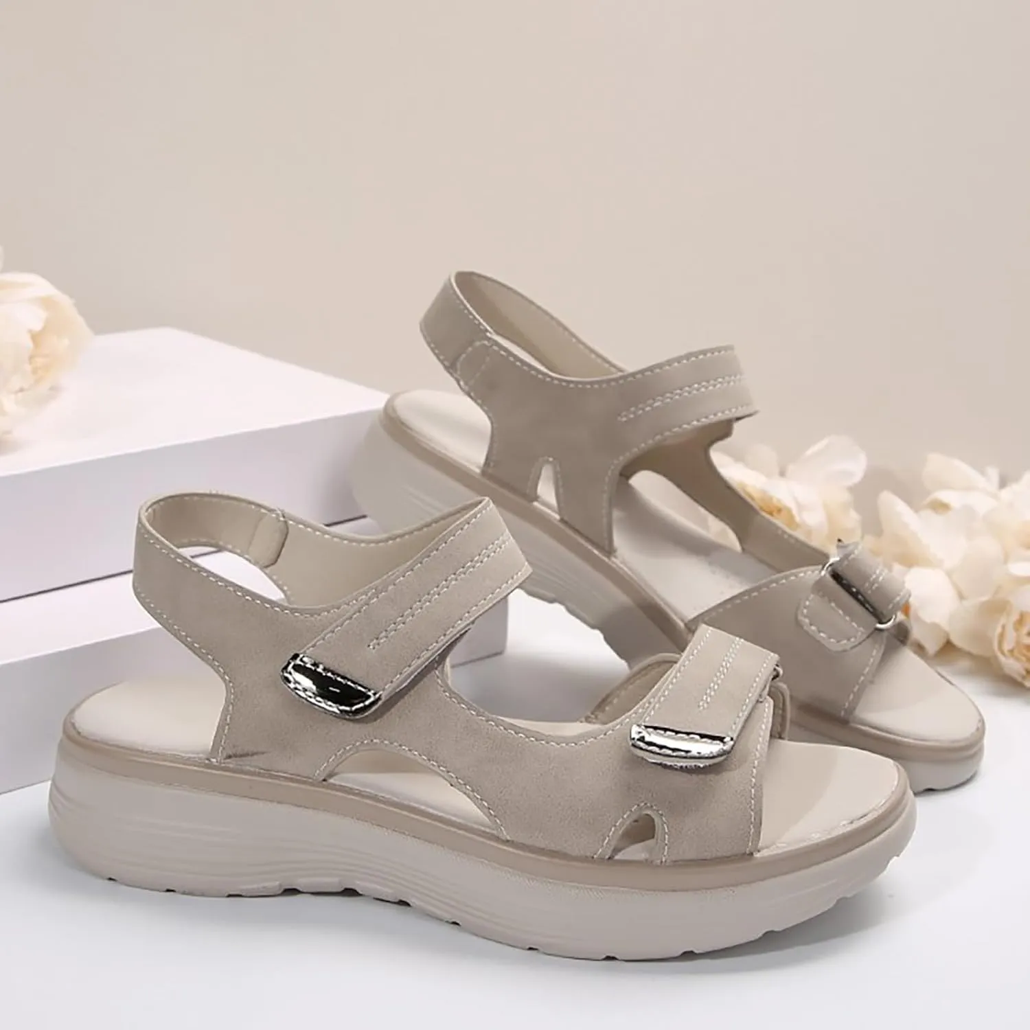 Orthopedic Walking Sandals for Women Arch Support Soft Cushion Foam Comfortable Sport Sandals Wide Width Dress Shoes Comfy Orthotic Recovery Athletic Travel Summer Sandal Dressy Back Strap