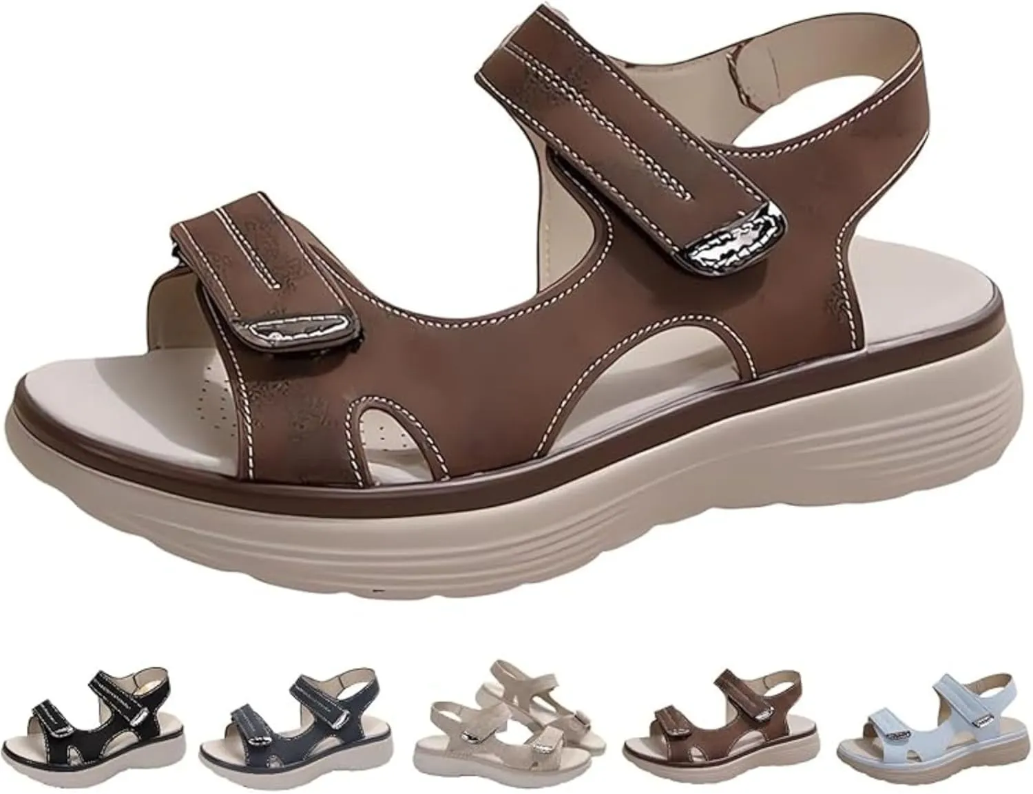 Orthopedic Walking Sandals for Women Arch Support Soft Cushion Foam Comfortable Sport Sandals Wide Width Dress Shoes Comfy Orthotic Recovery Athletic Travel Summer Sandal Dressy Back Strap