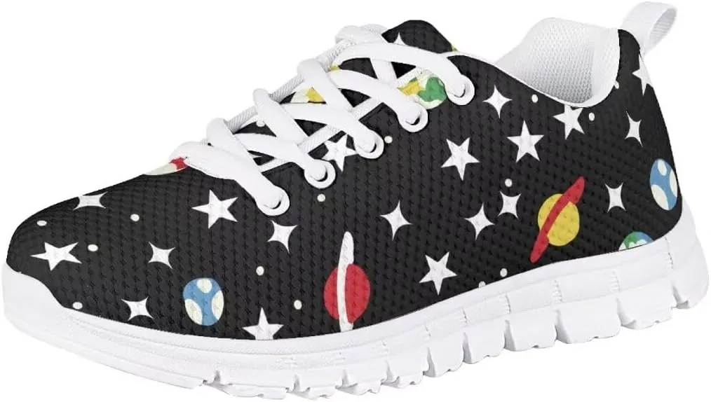 Pinupub Kids Running Shoe for Boys Girls Lace-up Running Tennis Sneakers Casual Sports Shoes