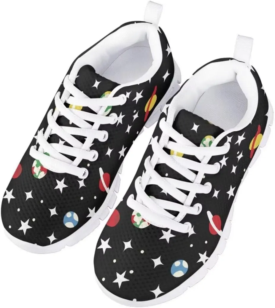 Pinupub Kids Running Shoe for Boys Girls Lace-up Running Tennis Sneakers Casual Sports Shoes