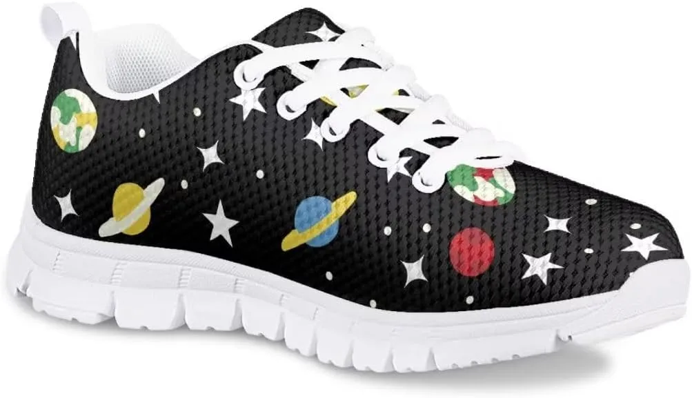 Pinupub Kids Running Shoe for Boys Girls Lace-up Running Tennis Sneakers Casual Sports Shoes