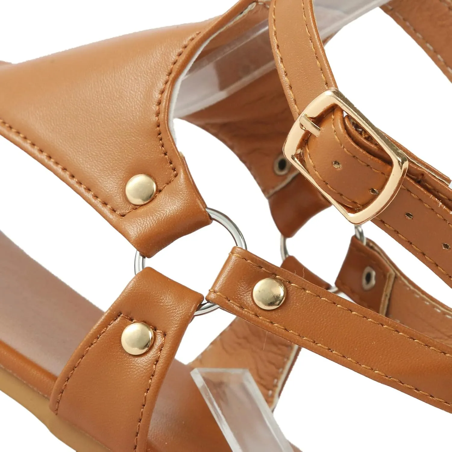 Sandals for Women 2024 Dressy Thong Sandals Open Toe Shoes Flat Buckle Ankle Strap Comfy Summer Walking Gladiator Sandals