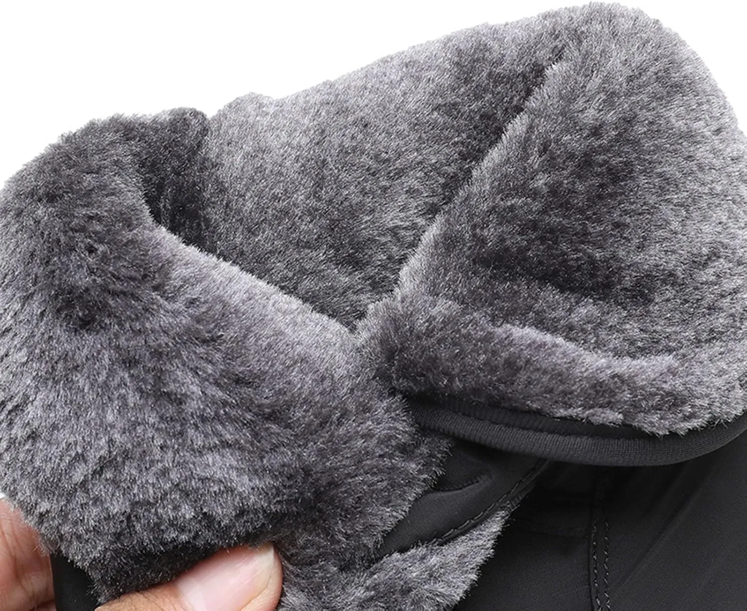 Snow Boots for Women Waterproof Mid Calf Winter Boots Warm Fur Lined Booties Slip on Outdoor Ankle Boots Lace Up Ladies Lightweight Walking Hiking Boots