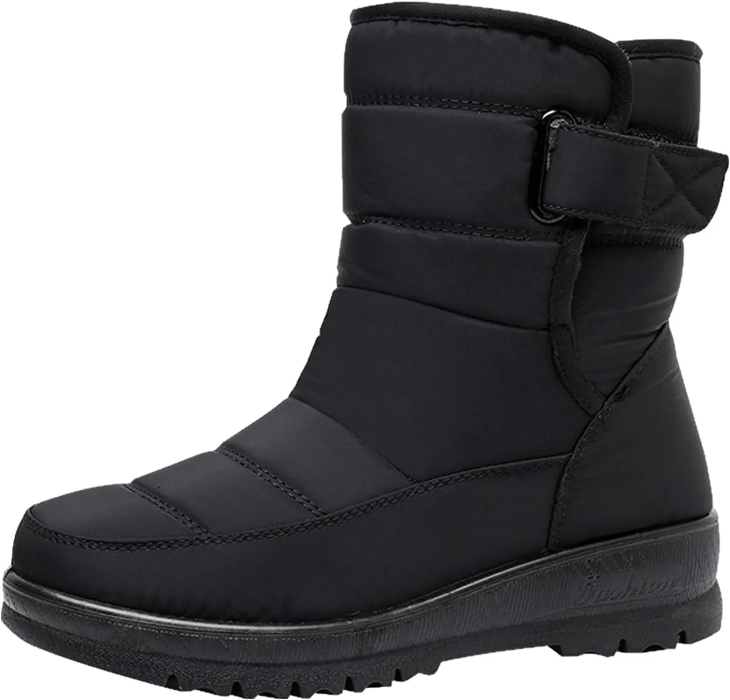 Snow Boots for Women Waterproof Mid Calf Winter Boots Warm Fur Lined Booties Slip on Outdoor Ankle Boots Lace Up Ladies Lightweight Walking Hiking Boots