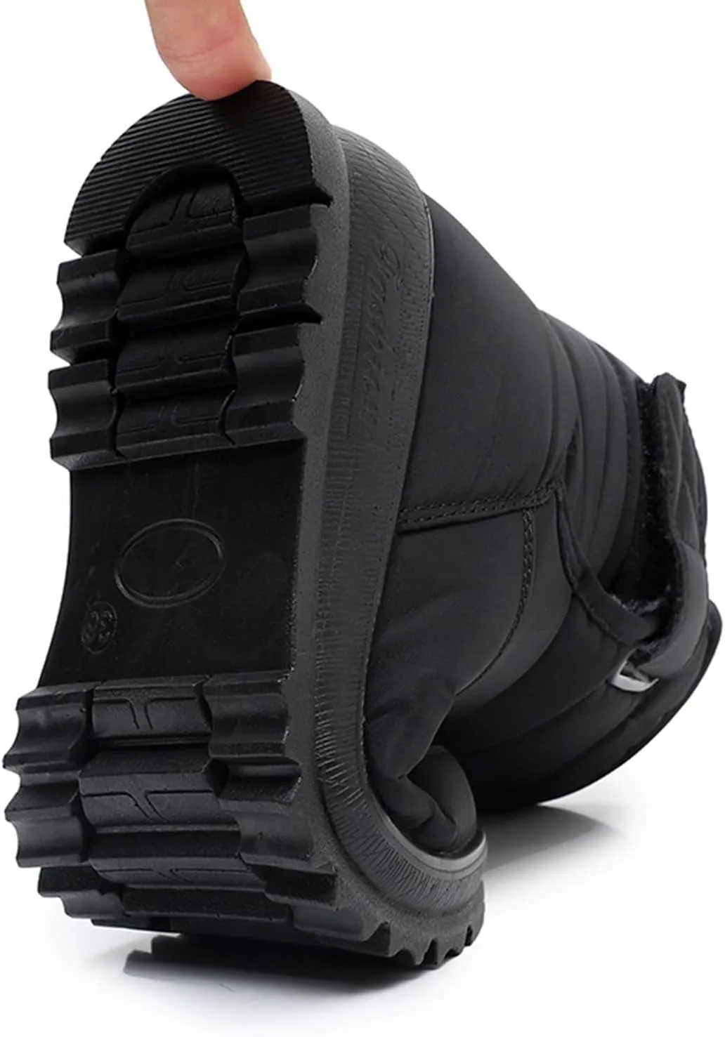 Snow Boots for Women Waterproof Mid Calf Winter Boots Warm Fur Lined Booties Slip on Outdoor Ankle Boots Lace Up Ladies Lightweight Walking Hiking Boots