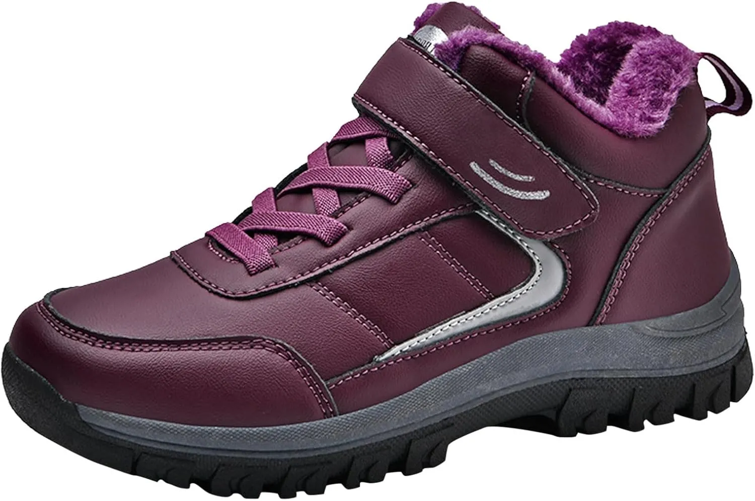 Snow Boots for Women Waterproof Winter Boots Lace Up Non Slip Fur Lined Booties Winter Casual Slip on Ankle Boots Comfortable Winter Shoes Trekking Hiking Boots