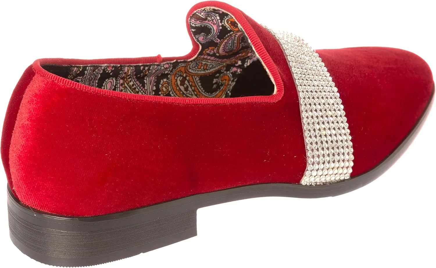 sparko10 Mens Slip-On Fashion-Loafer Sparkling-Glitter Dress-Shoes