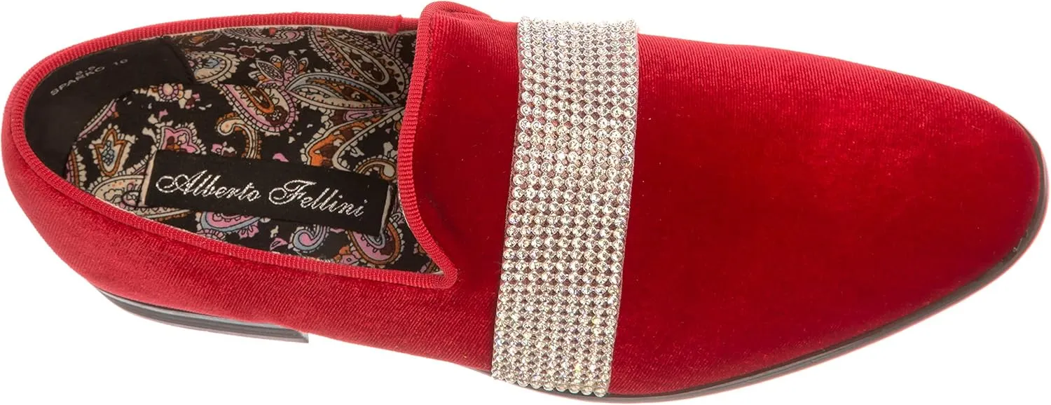 sparko10 Mens Slip-On Fashion-Loafer Sparkling-Glitter Dress-Shoes