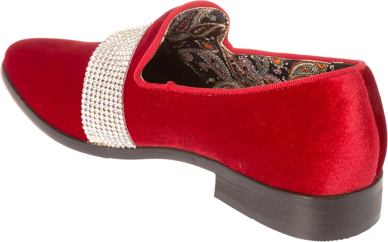 sparko10 Mens Slip-On Fashion-Loafer Sparkling-Glitter Dress-Shoes