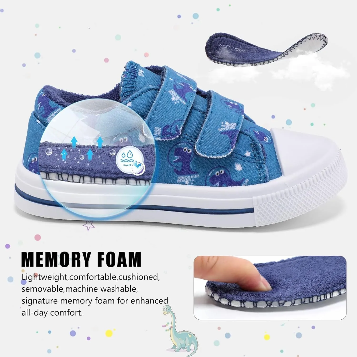 STQ Toddler Shoes Boys & Girls Canvas Kids Slip On Shoes