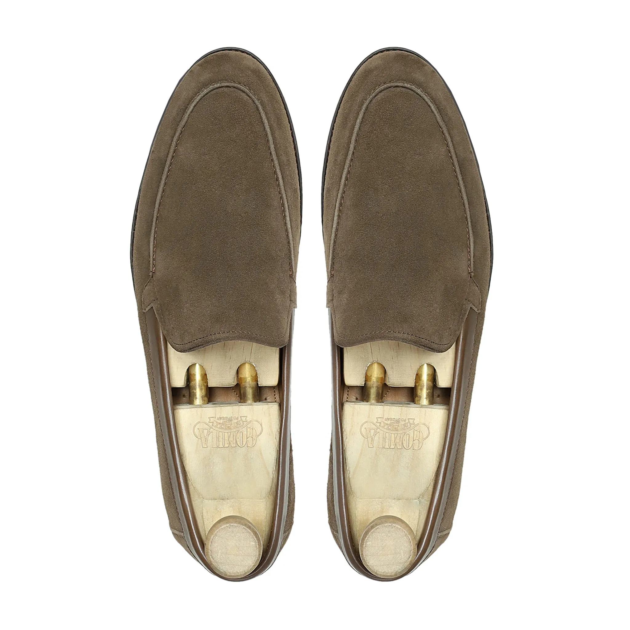 Tehya - Men's Light Brown Kid Suede Loafer