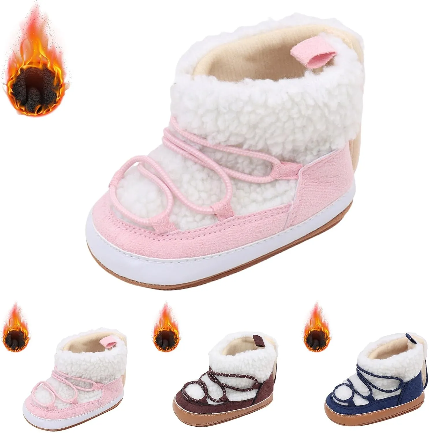 Toddler Boys Girls Slip On Slippers Kids Baby House Shoes Barefoot Furry Sock Indoor Outdoor Warm Walking Shoes