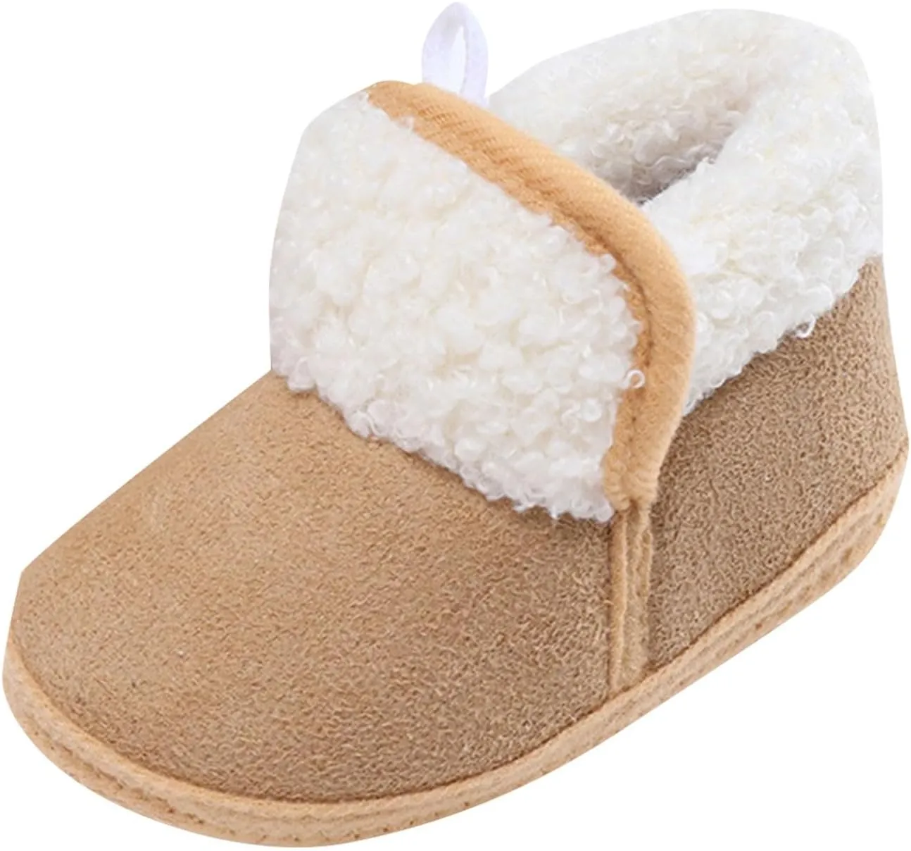 Toddler Fuzzy Soft Booties Winter Outdoor Snow Shoes Baby Boys Girls Cotton Warm Boots Non Slip Comfy Ankle Sneaker