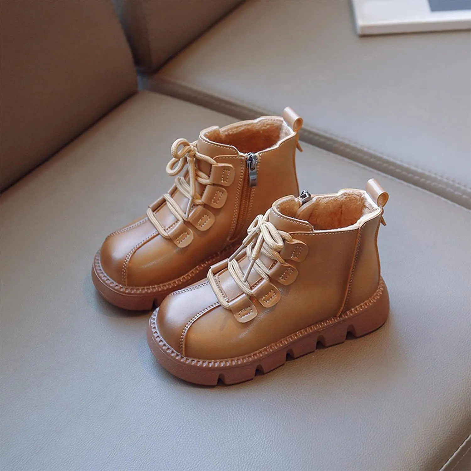 Toddler Shoes 4c Fashion Winter Children Boots For Boys And Girls Slip Thick Soles Flat Bottoms Boot Little Girls